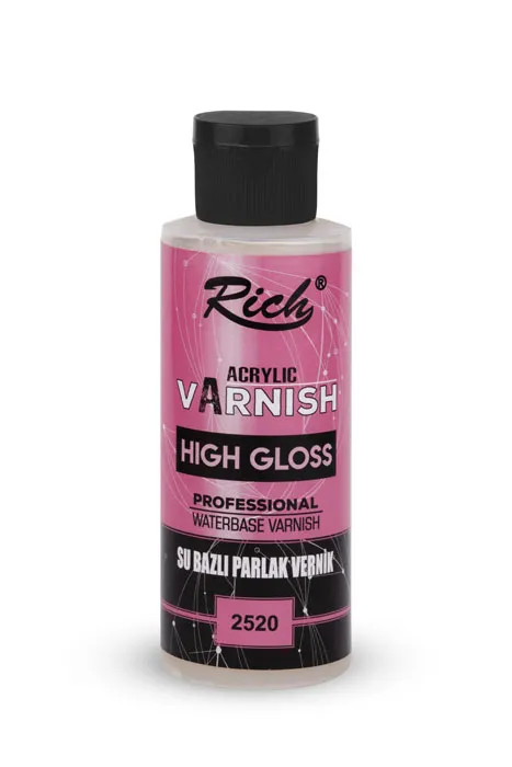 Rich - Rich High Gloss Su Bazlı Parlak Vernik 120cc