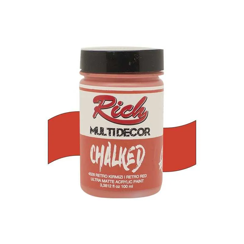 Rich - Rich Multi Decor Chalked – 4528:RETRO KIRMIZI 100ml