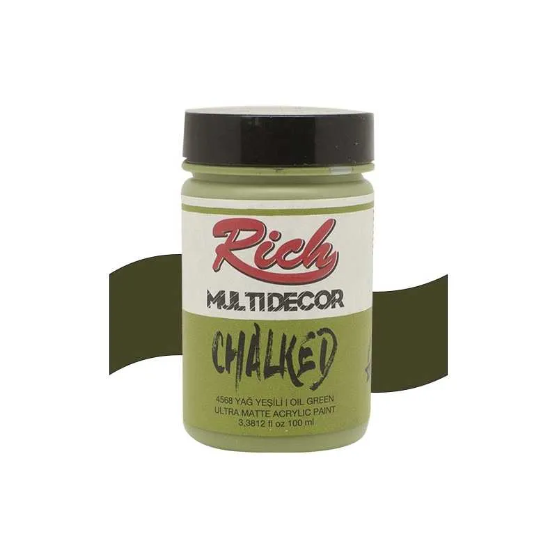 Rich - Rich Multi Decor Chalked – 4568:YAĞ YEŞİLİ 100ml