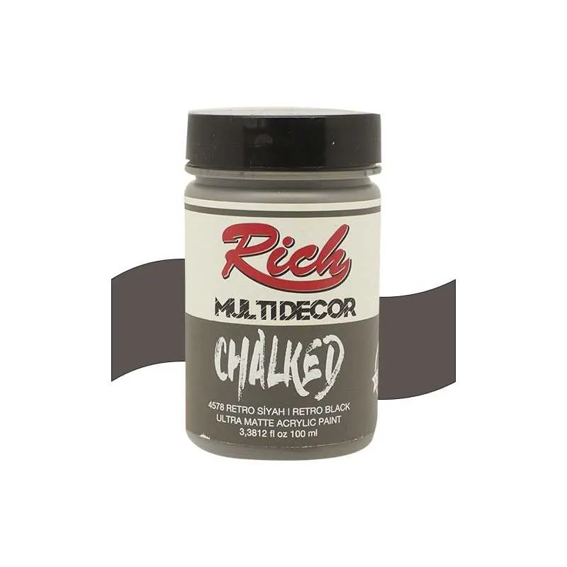 Rich Multi Decor Chalked – 4578:RETRO SİYAH 100ml