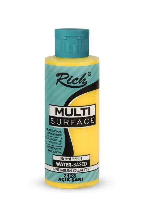 Rich - Rich Multi Surface Her Yüzey İçin Akrilik Boya AÇIK SARI/2128 120cc