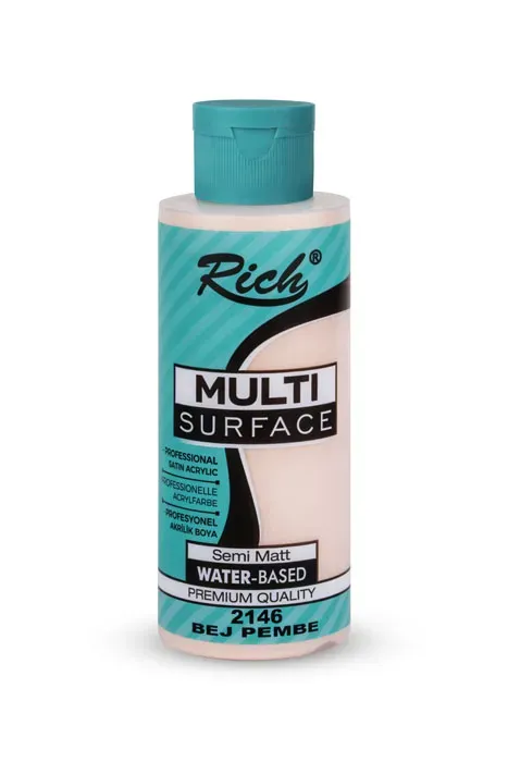 Rich Multi Surface Her Yüzey İçin Akrilik Boya BEJ PEMBE/2146 120cc