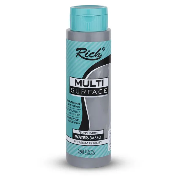 Rich Multi Surface Her Yüzey İçin Akrilik Boya - İS SİYAHI/2240 500cc - 1