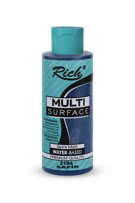 Rich - Rich Multi Surface Her Yüzey İçin Akrilik Boya SAFİR/2194 120cc