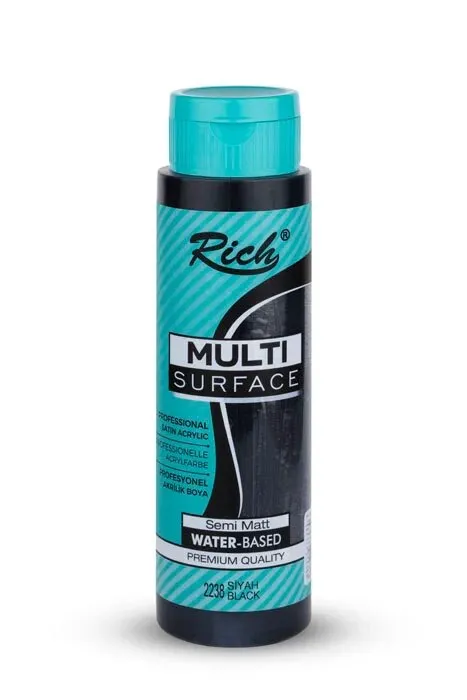 Rich Multi Surface Her Yüzey İçin Akrilik Boya SİYAH/2238 500cc