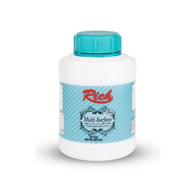 Rich Multisurface Her Yüzey İçin Akrilik Boya - 2102:ANTİK BEYAZ 1250cc