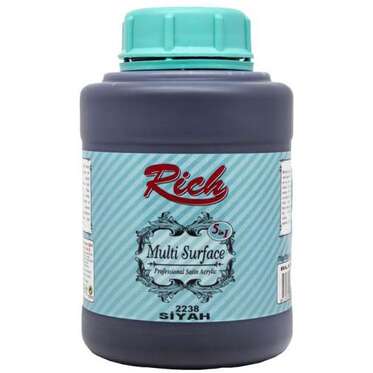 Rich Multisurface Her Yüzey İçin Akrilik Boya - 2238:SİYAH 1250cc - 1