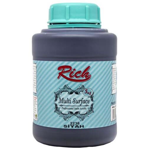 Rich Multisurface Her Yüzey İçin Akrilik Boya - 2238:SİYAH 1250cc
