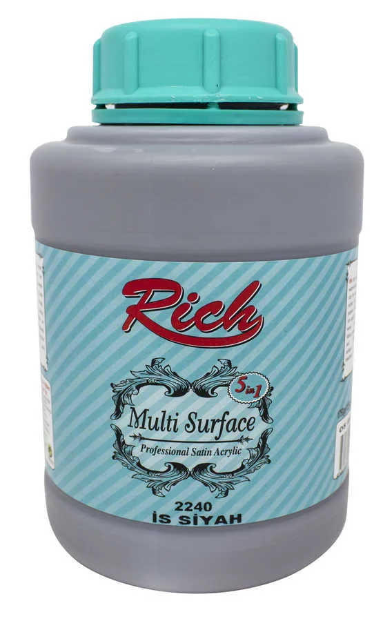 Rich Multisurface Her Yüzey İçin Akrilik Boya - 2240:İS SİYAH 1250cc