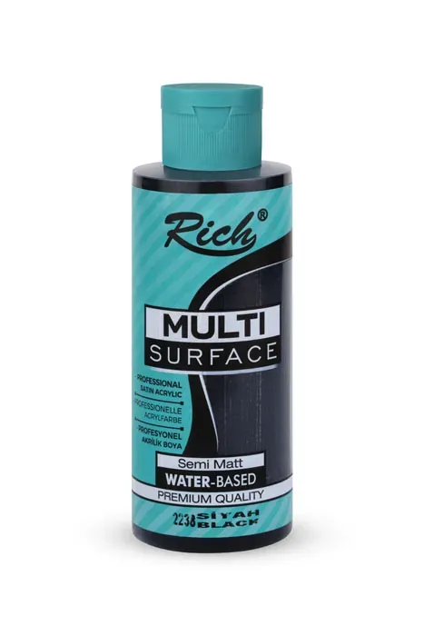 Rich - Rich Multisurface Her Yüzey İçin Akrilik Boya SİYAH/2238 120cc