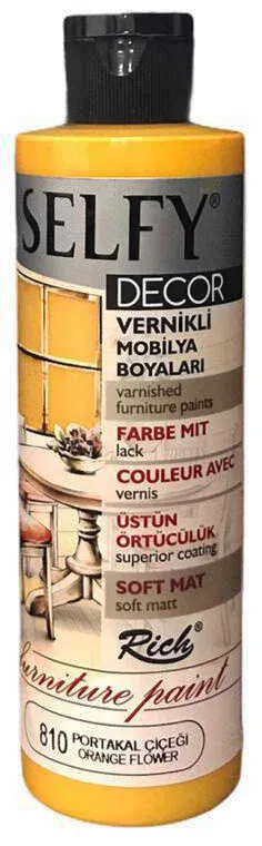 Rich Selfy Decor Kendinden Vernikli Boya - 810: PORTAKAL ÇİÇEĞİ 240cc