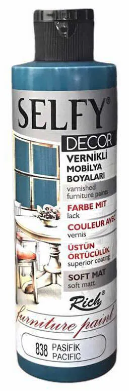 Rich - Rich Selfy Decor Kendinden Vernikli Boya - 838: PASİFİK 240cc