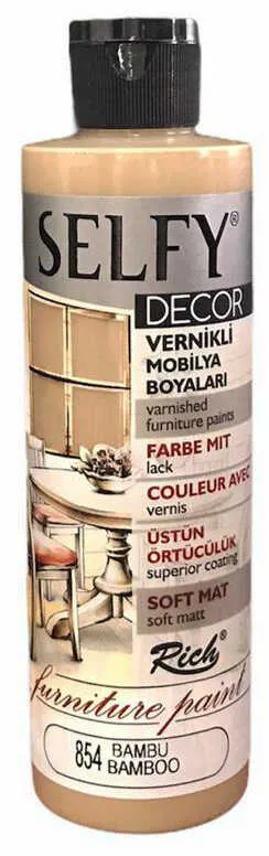 Rich - Rich Selfy Decor Kendinden Vernikli Boya - 854: BAMBU 240cc