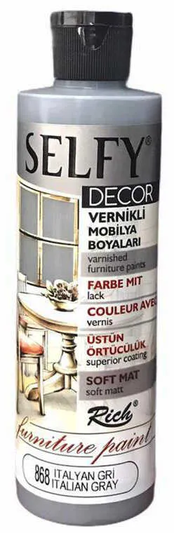 Rich - Rich Selfy Decor Kendinden Vernikli Boya - 868: İTALYAN GRİ 240cc